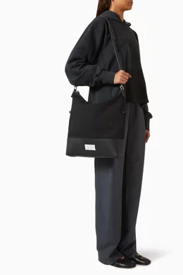 Buy Maison Margiela Black Medium 5AC Hobo Bag in Cotton