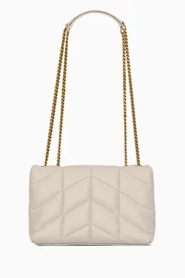 Loulou puffer medium bag in quilted lambskin store