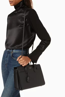 Buy SAINT LAURENT Black Baby Classic Sac de Jour in Grained Leather For Women Online Ounass Oman