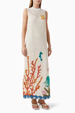 white christmas dresses Ramona Crochet Midi Dress main image 0