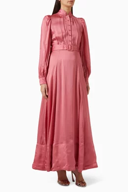 open lace back dress ByTiMo - Organza Maxi Dress Raspberry
