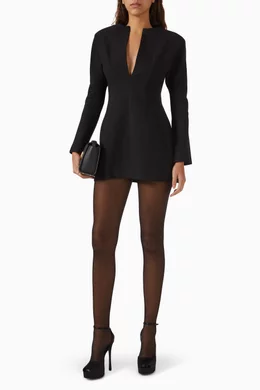 knee length dresses for ladies Akira Back in Biz Mini Blazer Dress | Black main image 1