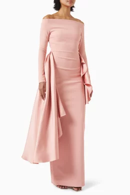 Buy Solace London Pink Kiana Off-shoulder Maxi Dress For Women Online |  Ounass Oman