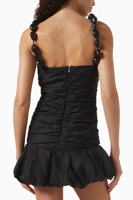 Buy Azulu Black Mila Beaded-strap Ruched Mini Dress For Women Online |  Ounass Oman