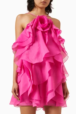 knee length dresses for ladies Pandorea Layered Mini Dress-PASTEL PINK / 4 main image 0