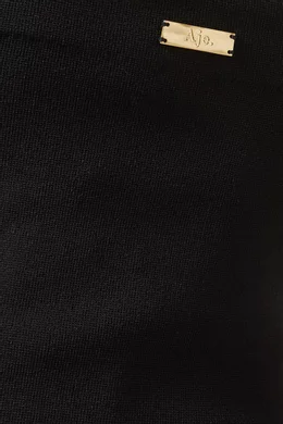 knit dress with fringe SIMONMILLER Sabine Fringe Knit Dress in Black,White main image 1