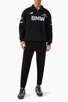 Buy Kith Black x BMW Quarter-zip Sweater in Cable-fleece For Men