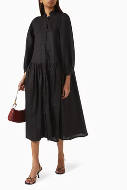 knee length dresses for ladies Liesl + Co Kyoto Dress  The Fold Line