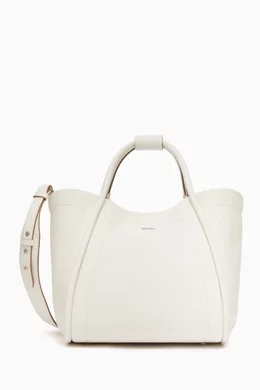 Buy Max Mara White Small Marine Top-handle Bag in Leather For