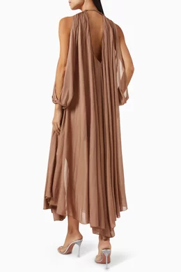 Buy Blumarine Brown Asymmetric Dress in Jersey For Women Online | Ounass  Oman