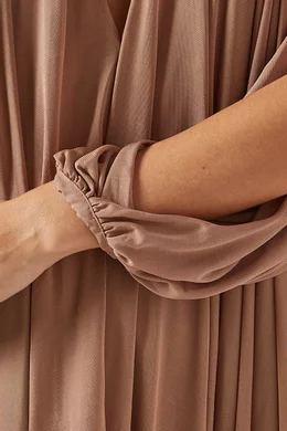 Buy Blumarine Brown Asymmetric Dress in Jersey For Women Online | Ounass  Oman