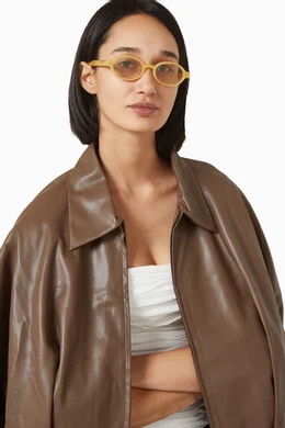 Buy Jimmy Fairly Yellow The Elvie Glasses in Acetate For  display picture 1