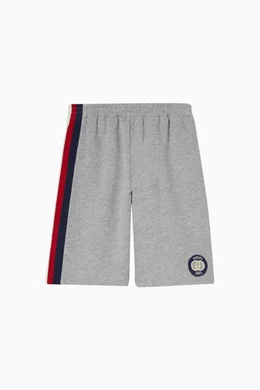 Buy Gucci Grey Bermuda Sweatshorts in Cotton For Boys Online