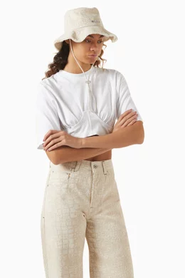 Buy Jacquemus Neutral Le Bob Artichaut Bucket Hat in Croc-effect