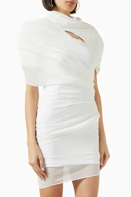 【JACQUEMUS】The Castagna ミニドレス ホワイト JACQUEMUS: White 'The Castagna' Minidress | SSENSE