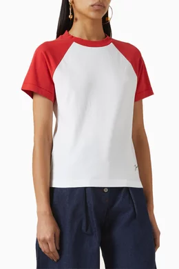 Buy Jacquemus Red Le Mini Baseball T-shirt in Cotton Blend