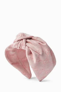 Buy Gucci Pink GG Canvas Headband For Girls Online | Ounass Oman display picture 2