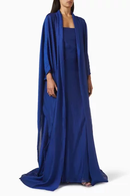 Buy Euphoria Blue Cape Maxi Dress For Women Online | Ounass Oman