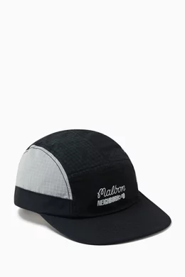 Buy Neighborhood Black x Malbon Golf Camper Hat in Nylon