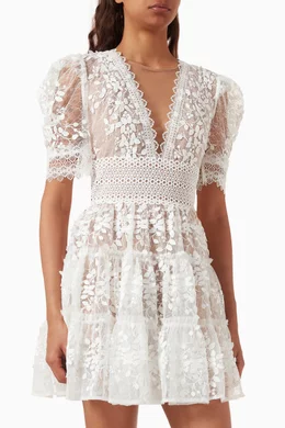 Buy Bronx and Banco White Megan Mini Dress in Lace For Women Online |  Ounass Oman