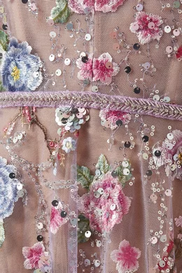 Buy Bronx and Banco Purple Midnight Embroidered Floral Gown For Women  Online | Ounass Oman