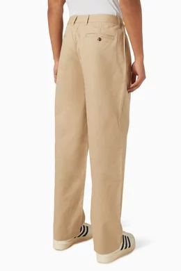 Buy Pop Trading Neutral Hewitt Suit Pants in Cotton & Linen For