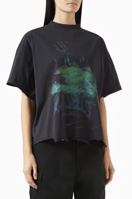 【BALENCIAGA】Diy Imprint Cropped Tシャツ Buy Balenciaga Green Unisex DIY Imprint Cropped T-shirt in