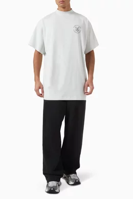 Buy Balenciaga White Oversized Key Crest T-Shirt in Vintage
