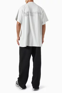 【BALENCIAGA】 Key Crest Vintageオーバーサイズ Tシャツ Balenciaga: Black Key Crest Vintage Jersey Oversized T-shirt