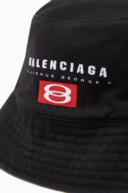 Buy Balenciaga Black Unisex Bucket Hat in Cotton For UNISEX Online