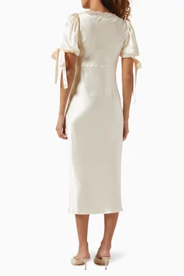 reformation stella silk dress Petites Maxi - Crimson Clover Reformation Stella Silk Dress by