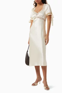 reformation stella silk dress Reformation Navy Blue Stella Silk Dress by Reformation