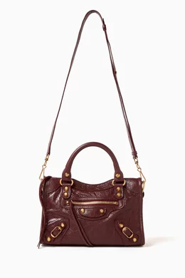 ハンドバッグ BALENCIAGA LE CITY MINI HANDBAG IN ARENA STORICO LEATHER Buy Balenciaga Red Mini Le City Bag in Arena Storico
