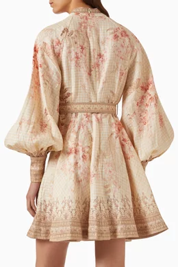 illuminate buttoned mini dress Zimmermann Illuminate Buttoned Linen Mini Dress
