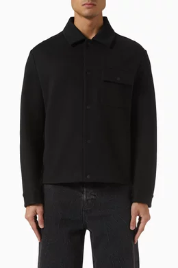 Buy COS Black Jersey-Twill Shirt Jacket For Men Online | Ounass Oman