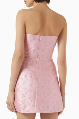 Buy Sau Lee Pink Jodie Mini Dress in Jacquard For Women Online | Ounass Oman