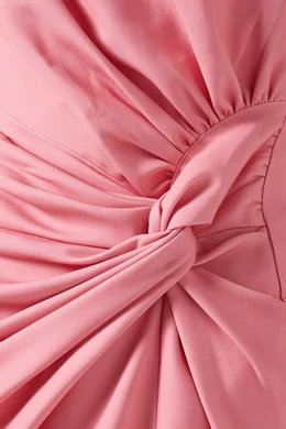 Buy Sau Lee Pink Helene One-shoulder Maxi Dress in Crepe For Women Online |  Ounass Oman
