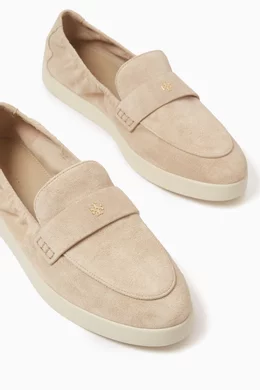 Tory Burch Women\'s Suede Loafers - Cream Eleanor Loafer: Women main image 3