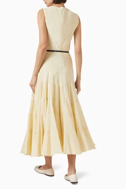 tory burch flared cotton silk dress Tory Burch Women's Flared Cotton Silk Dress in Bay Blue, size 12
