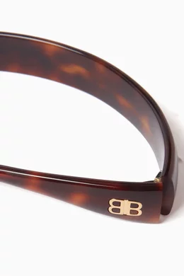 Buy Balenciaga Brown Country Club Side BB Headband in Havana