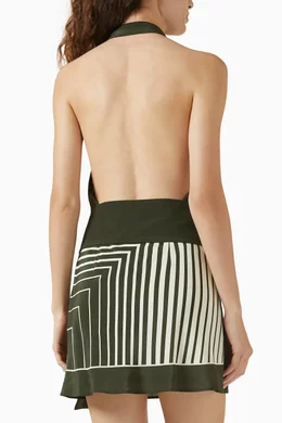 sir leilana silk mini dress SIR. Leilana Mini Dress in Garden Stripe