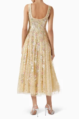 gold ballerina dress Metallic-Lace Bodice Short Homecoming Dress