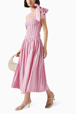 damson madder mia midi dress DAMSON MADDER MIA MIDI DRESS RED UK 10  Dodo's Finds