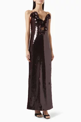 magda butrym sequin dress Sequin Mini Dress Silver