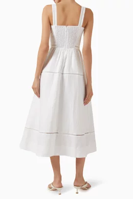 polo linen dress The Polo Club Women's Linen Dress White – USPA Shop main image 1