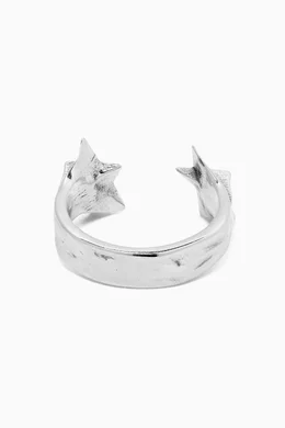 Buy TwoJeys Silver Splitted Icon Ring For Men Online