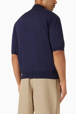 Buy Kaptain Sunshine Blue Polo Shirt in Cotton-knit For Men Online