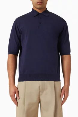 Buy Kaptain Sunshine Blue Polo Shirt in Cotton-knit For Men Online