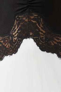 lace detail maxi dress venus Lace Detail Maxi Dress - Black Multi