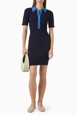 Buy Good American Blue Cable Knit Mini Dress in Nylon-blend For Women  Online | Ounass Oman